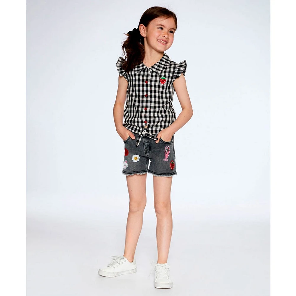 Blouse Vichy Fraise 7-10ans