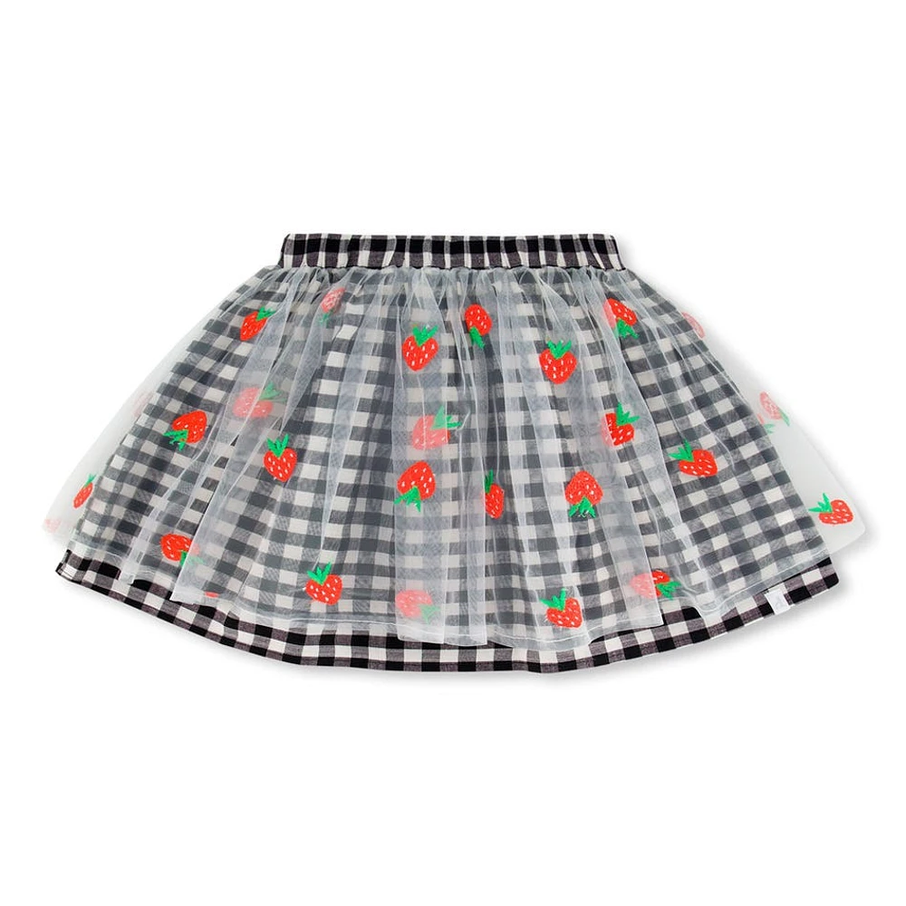 Strawberry Vichy Skirt 3-6y