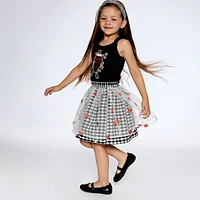 Strawberry Vichy Skirt 7-10y