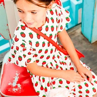 Strawberry Print Dress 3-6y