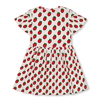 Robe Imprimée Fraise 7-10ans