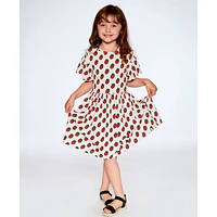 Robe Imprimée Fraise 7-10ans