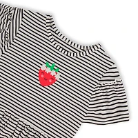 Strawberry Stripe Dress 3-6y