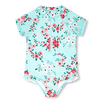 FLowers 1 Piece UV Swimsuit 2-6y