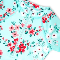 Maillot UV Une Pièce Fleurs 2-6ans