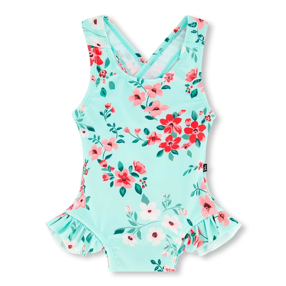 Maillot UV Une Pièce Fleurs 3-24mois