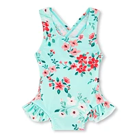 Flowers 1 Piece UV Swimsuit 3-24m