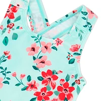 Maillot UV Une Pièce Fleurs 3-24mois