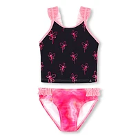 Flowers 2 Pieces UV Swimsuit 2-6y