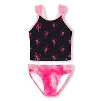 Maillot UV 2 Pièces Fleurs 2-6ans