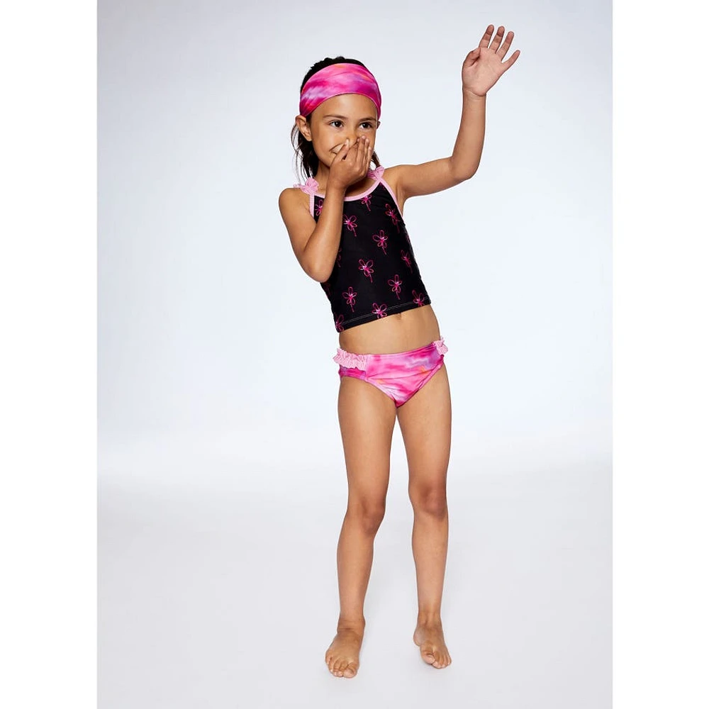 Flowers 2 Pieces UV Swimsuit 7-12y