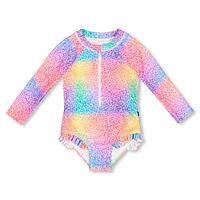 Rainbow 1 Piece UV Swimsuit 7-12y