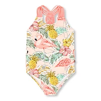 Flamingo 1 Piece UV Swimsuit 2-6y