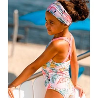 Maillot UV Une Pièce Flamant Rose 2-6ans