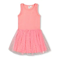 Flower Mesh Dress 3-6y