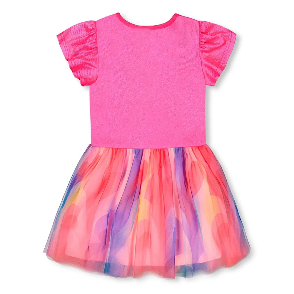 Mesh Print Dress 7-10y