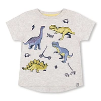 T-shirt Imprimé Dino Trotinette 3-6ans