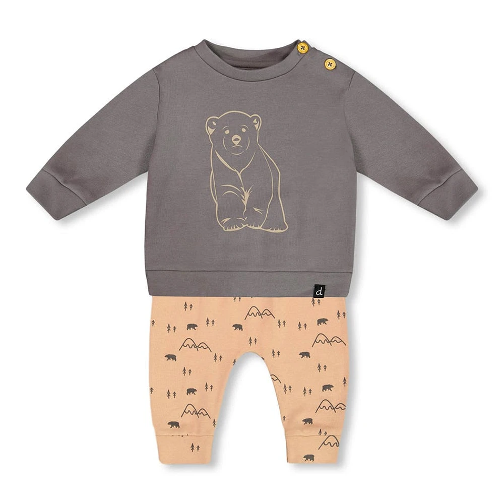 Bear Print Sweat Set 6-24m