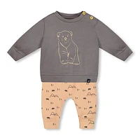 Bear Print Sweat Set 6-24m