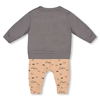 Bear Print Sweat Set 6-24m