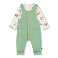 Raccoon Overall Set 6-24m