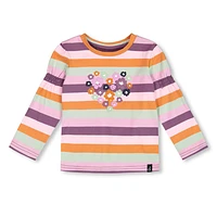 Kitty Striped T-shirt 3-6y