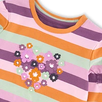 Kitty Striped T-shirt 3-6y