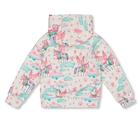 Unicorn Print Hoodie 3-6y