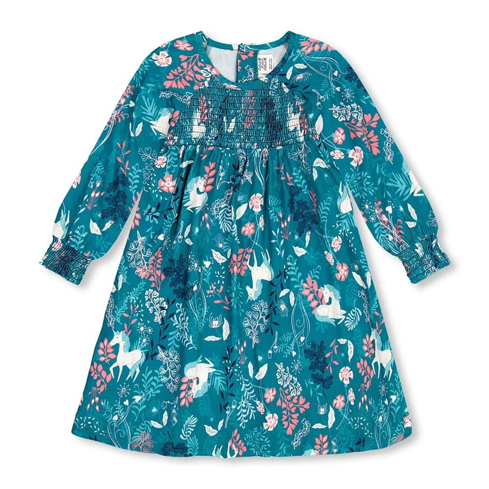 Unicorn Print Dress 7-10y