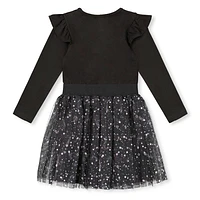 Chic Glitter Tulle Dress 7-10y