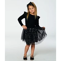 Chic Glitter Tulle Dress 7-10y