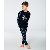 Neon Dinos Pajamas 3-6y