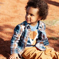 Forest Plaid Shirt 3-6y