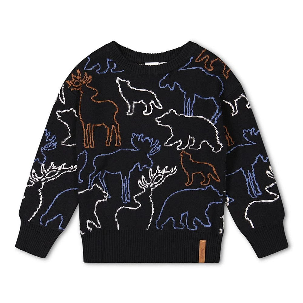 Boys Animal Sweater 3-6y