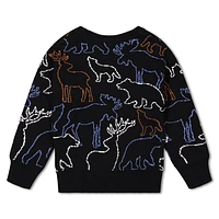 Boys Animal Sweater 3-6y