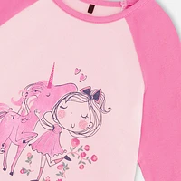 Unicorn Raglan T-shirt 3-6y