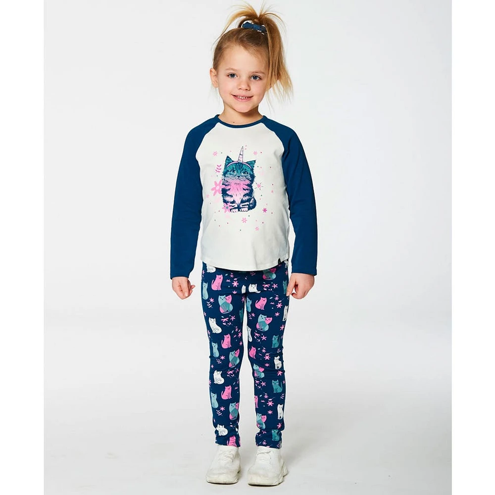 Cat Raglan T-shirt 3-6y