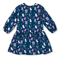 Cats Print Dress 7-10y