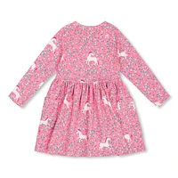 Unicorns Print Dress 7-10y