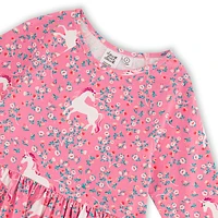 Unicorns Print Dress 7-10y