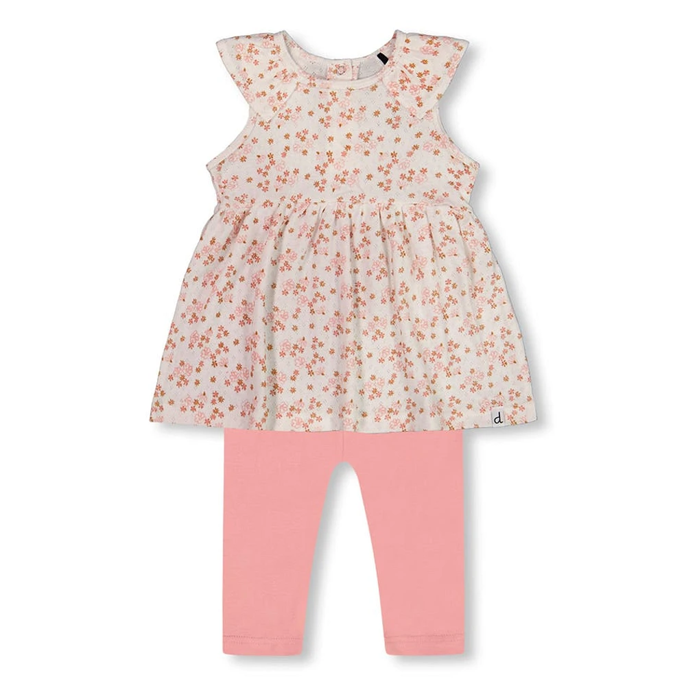 Ensemble de 2 Piècess Rose Fleurs 3-24mois