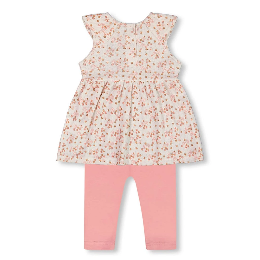 Ensemble de 2 Piècess Rose Fleurs 3-24mois