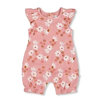 Flowers Muslin Romper 3-24m