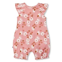 Flowers Muslin Romper 3-24m