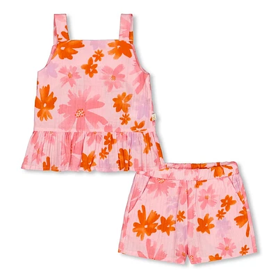 Ensemble de 2 Piècess Fleurs Bonheur 3-6ans