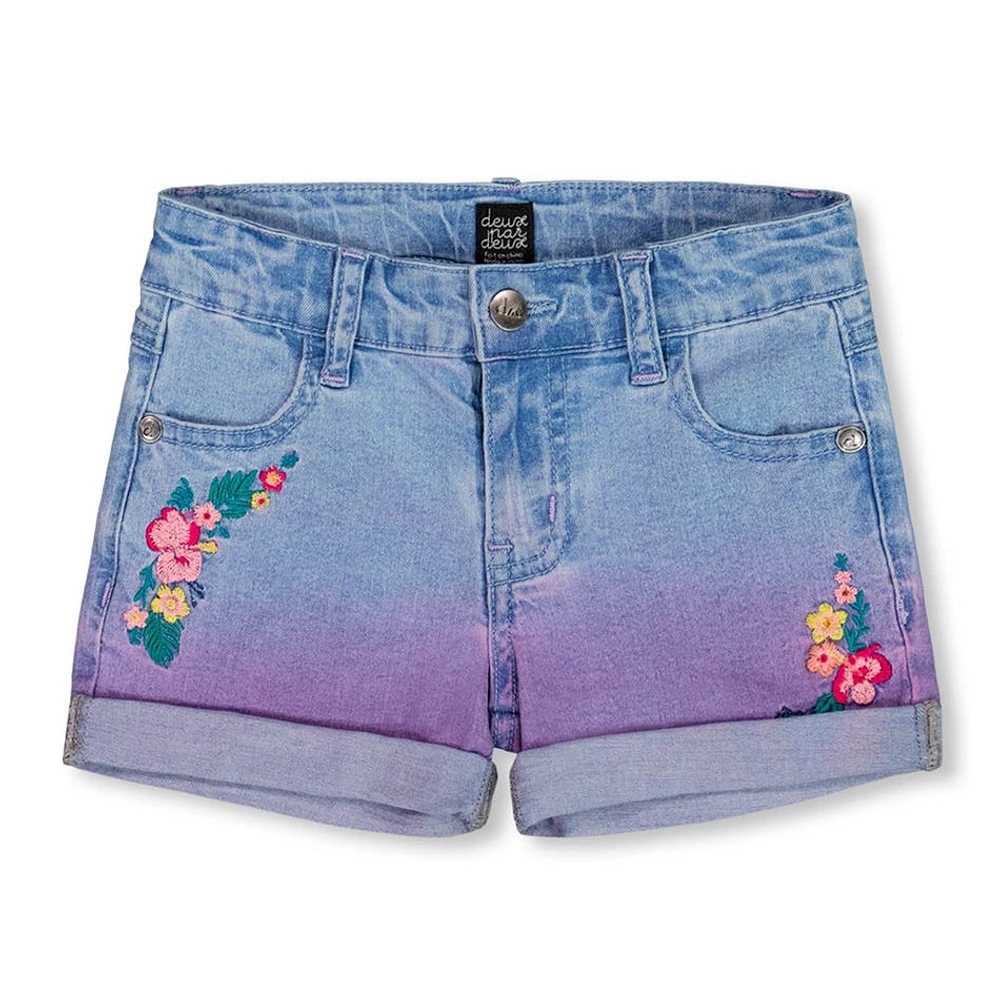 Short Jeans Tropical 3-6ans