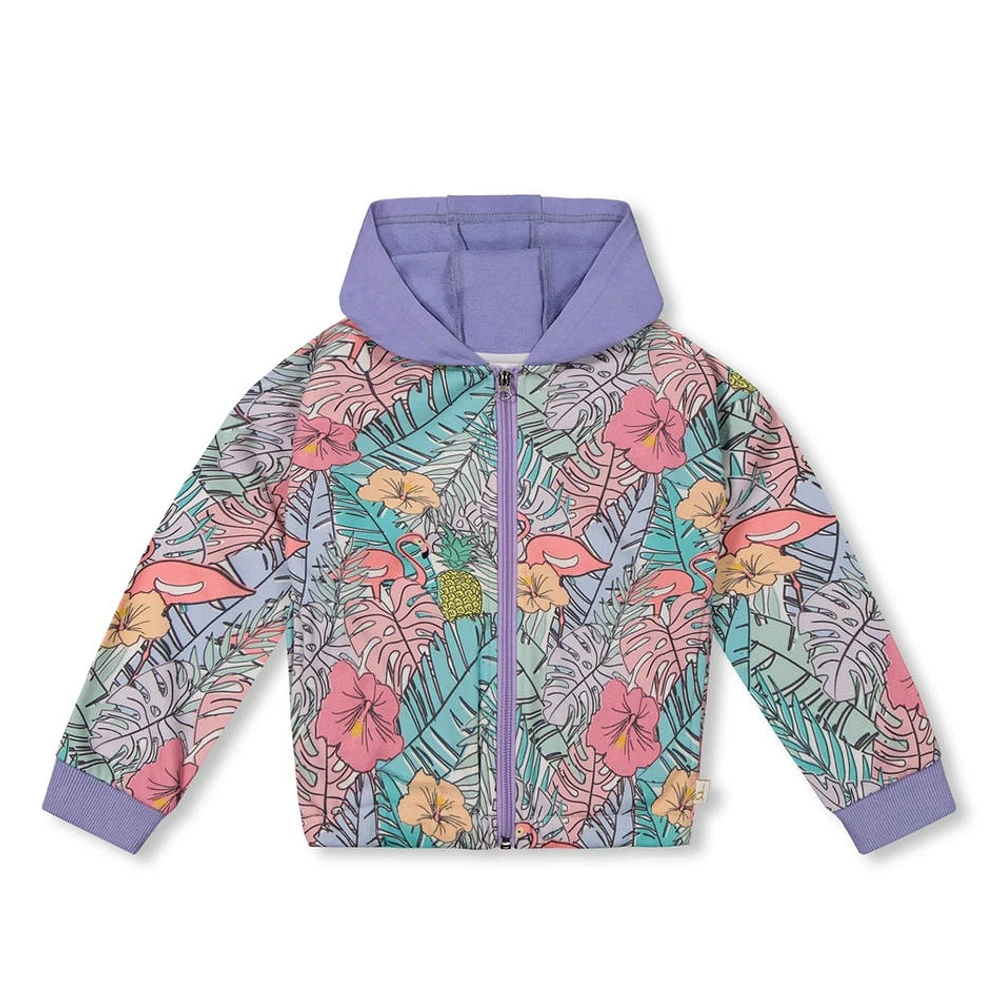 Flamingo Tropical Hoodie 3-6y