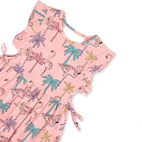 Tropical Palms Dress 3-6y