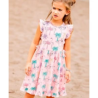 Tropical Palms Dress 3-6y