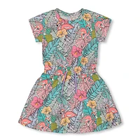 Tropical Flamingo Dress 3-6y